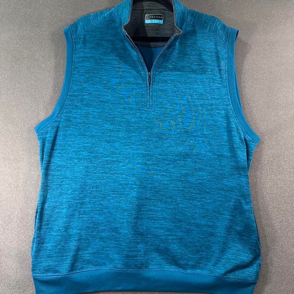 PGA TOUR Blue quarter zip golf vest size XL